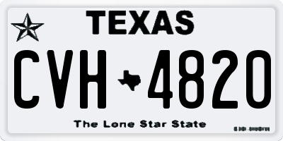 TX license plate CVH4820