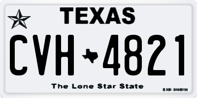 TX license plate CVH4821