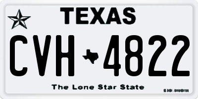 TX license plate CVH4822