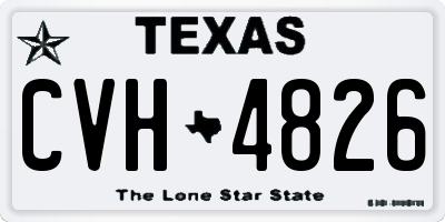 TX license plate CVH4826