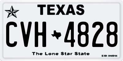 TX license plate CVH4828