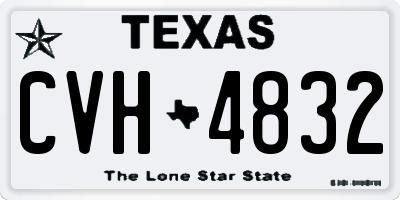 TX license plate CVH4832