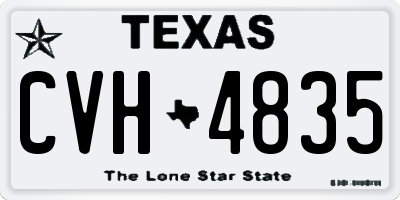 TX license plate CVH4835