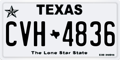 TX license plate CVH4836