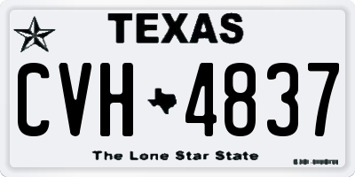 TX license plate CVH4837