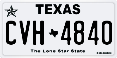 TX license plate CVH4840