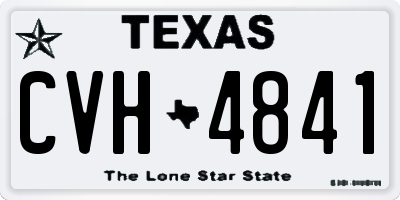 TX license plate CVH4841
