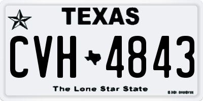 TX license plate CVH4843