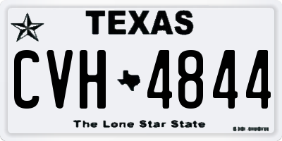 TX license plate CVH4844