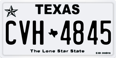 TX license plate CVH4845