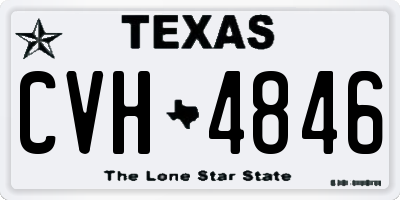 TX license plate CVH4846