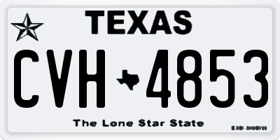 TX license plate CVH4853
