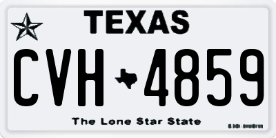TX license plate CVH4859