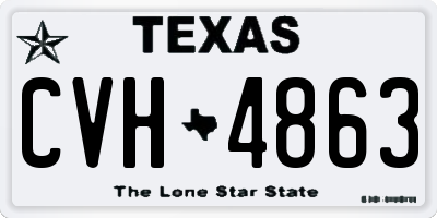 TX license plate CVH4863