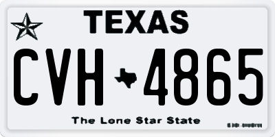 TX license plate CVH4865