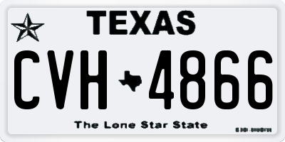 TX license plate CVH4866