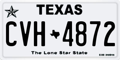 TX license plate CVH4872