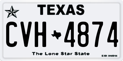 TX license plate CVH4874