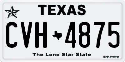 TX license plate CVH4875