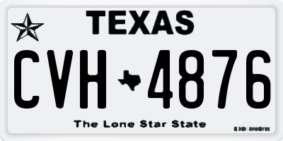 TX license plate CVH4876