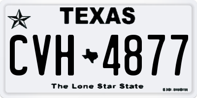 TX license plate CVH4877