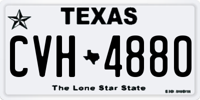 TX license plate CVH4880