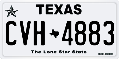 TX license plate CVH4883