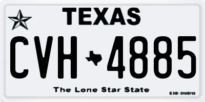 TX license plate CVH4885
