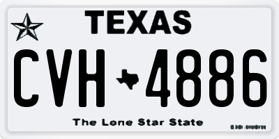 TX license plate CVH4886