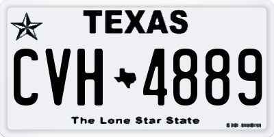 TX license plate CVH4889