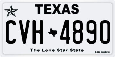 TX license plate CVH4890
