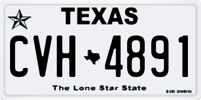 TX license plate CVH4891