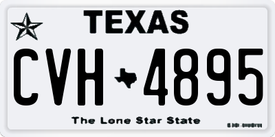 TX license plate CVH4895