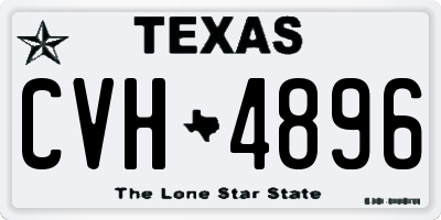 TX license plate CVH4896