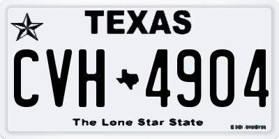 TX license plate CVH4904