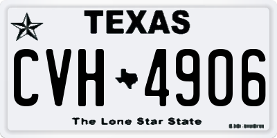 TX license plate CVH4906