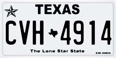TX license plate CVH4914