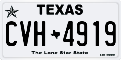 TX license plate CVH4919