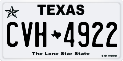 TX license plate CVH4922