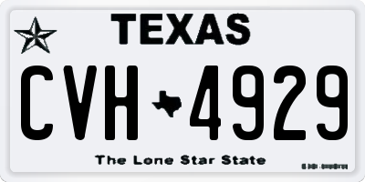 TX license plate CVH4929
