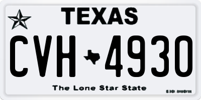 TX license plate CVH4930
