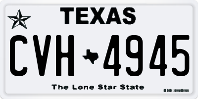TX license plate CVH4945