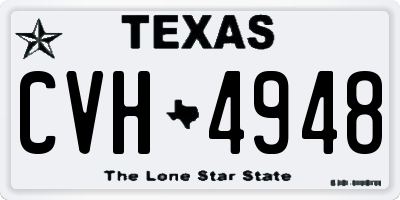 TX license plate CVH4948