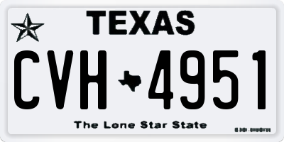 TX license plate CVH4951