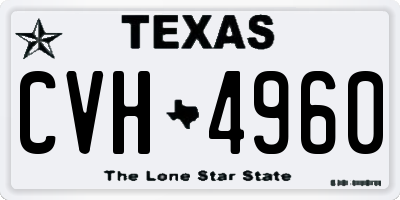 TX license plate CVH4960