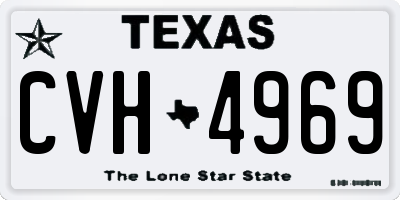 TX license plate CVH4969