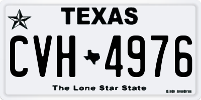 TX license plate CVH4976