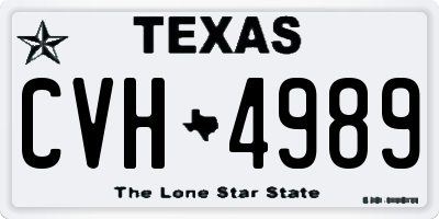 TX license plate CVH4989