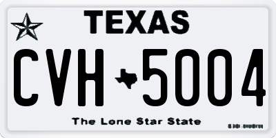 TX license plate CVH5004