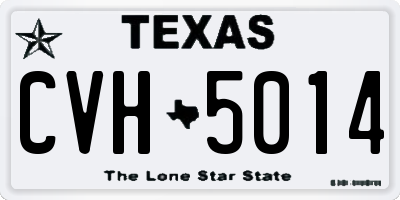 TX license plate CVH5014